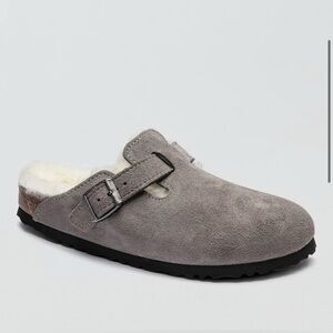 New Birkenstock Boston Shearling Clog - Grey